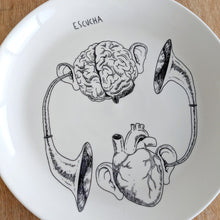 Cargar imagen en el visor de la galería, Plato De Porcelana ’Escucha’