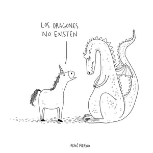 Lámina "Unicornio y dragón"